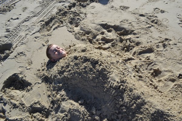buried in sand